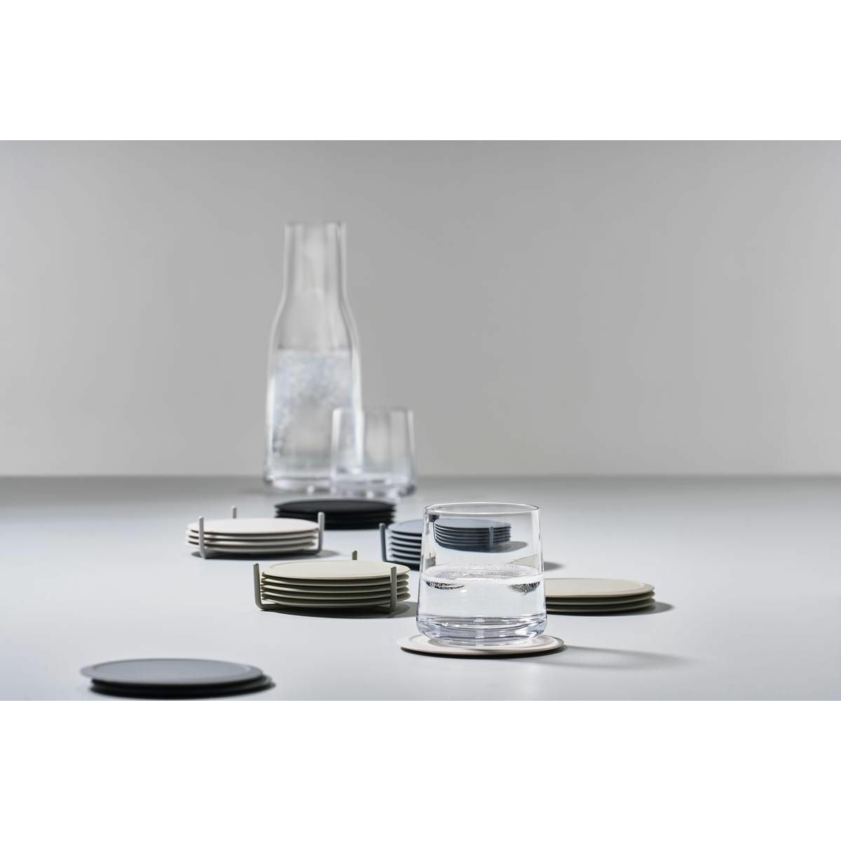 Zona Dinamarca Singles Glass Coaster 6 PCS, Cálido Gray
