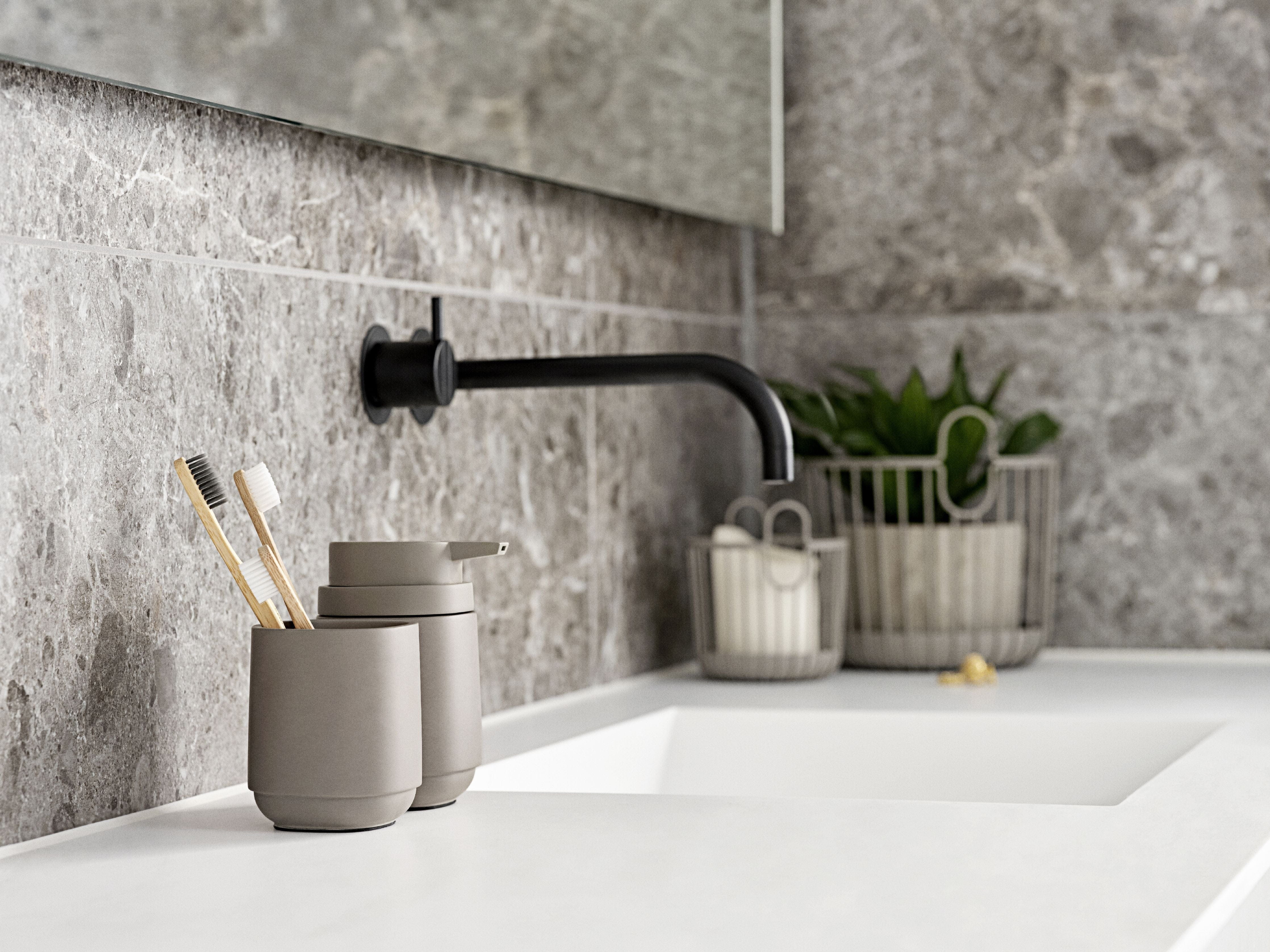 Zone Denmark Time Soap Dispenser, Concrete Paints