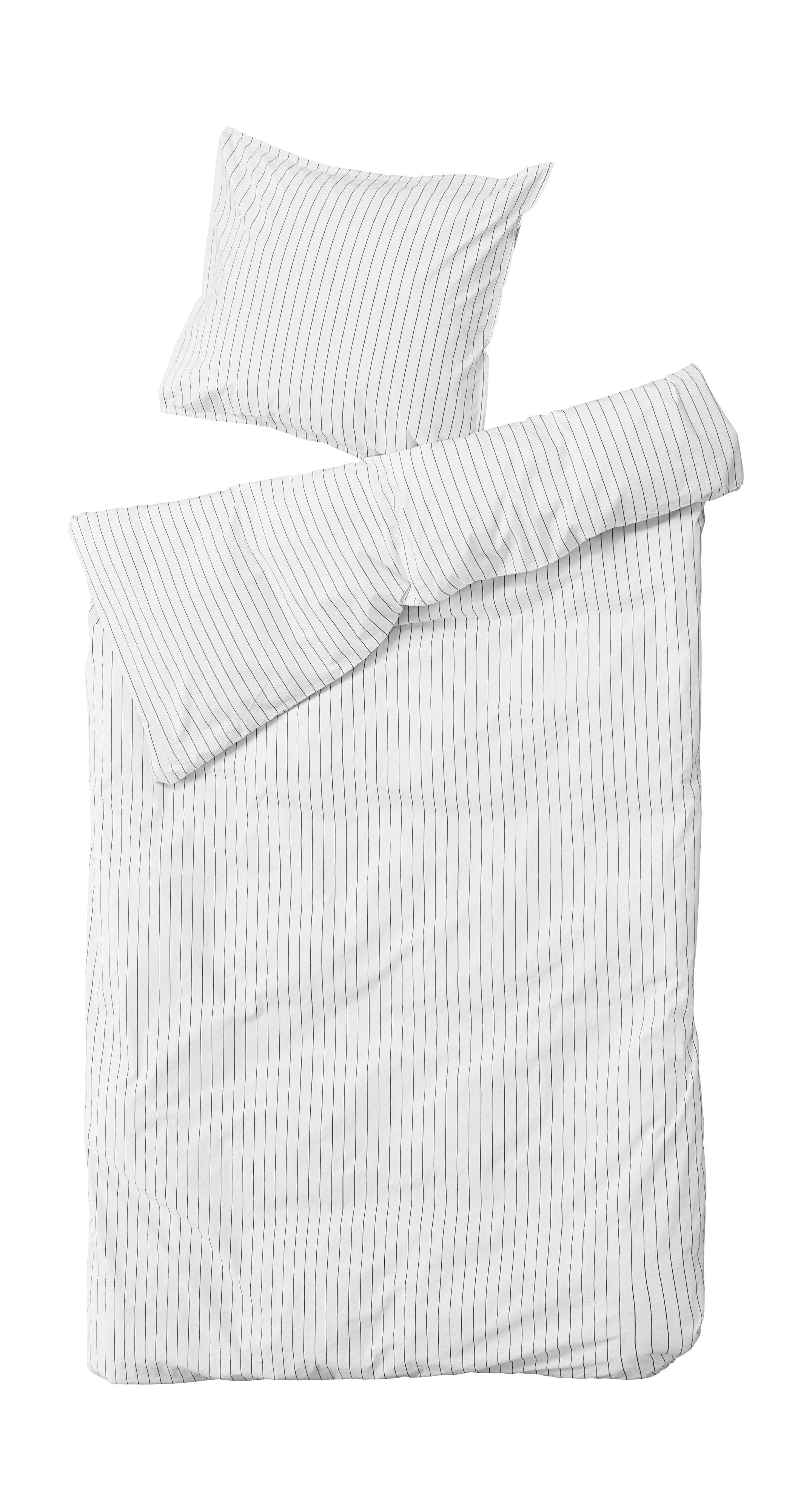 Af Nord Dagny Bed Linen Set 220x140 cm, sne med kul