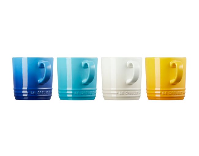 Le Creuset Rivieira Collection Set With 4 Mugs