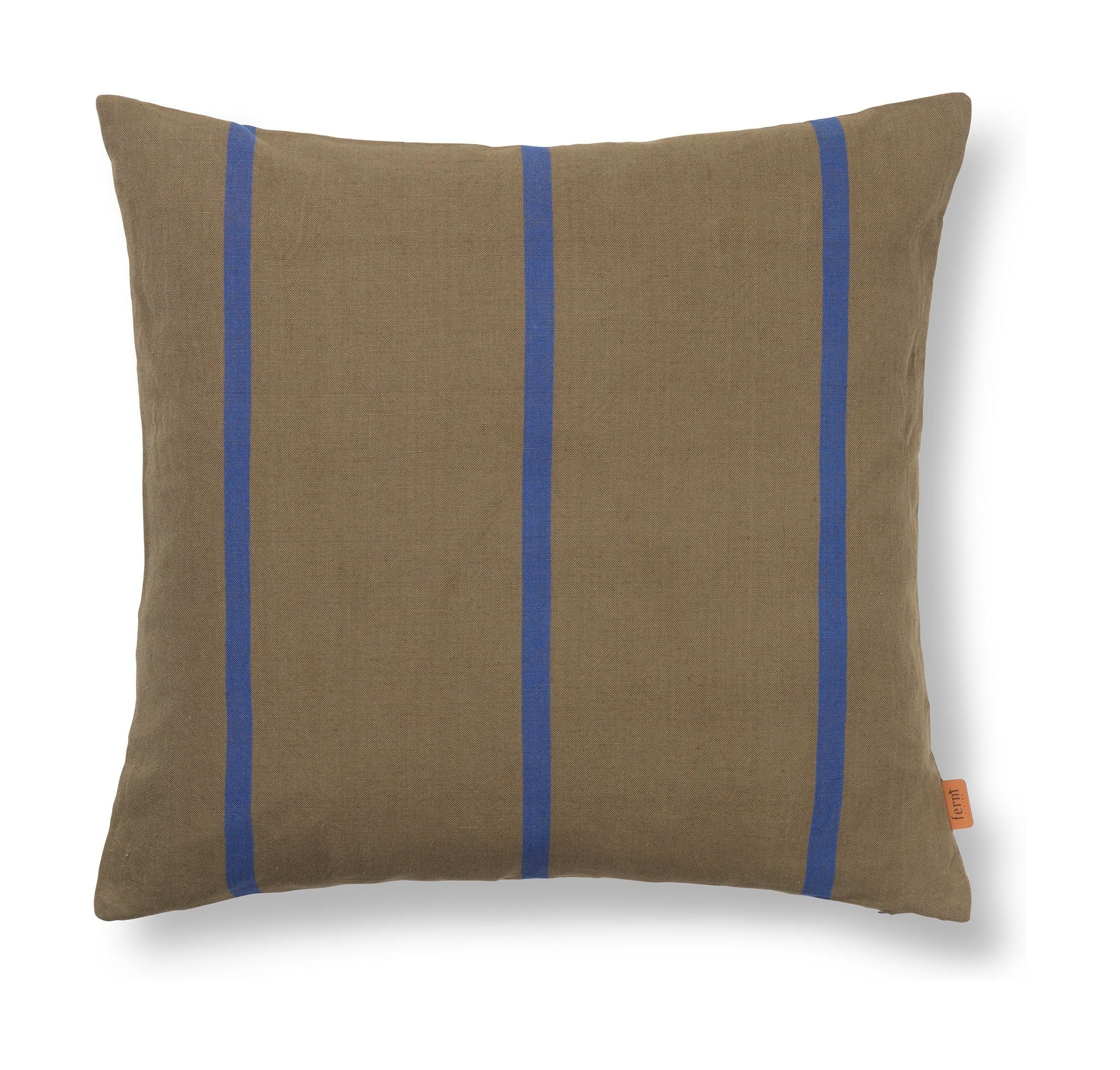 Couverture du grand coussin de Ferm Living, Olive / Bleu Bright