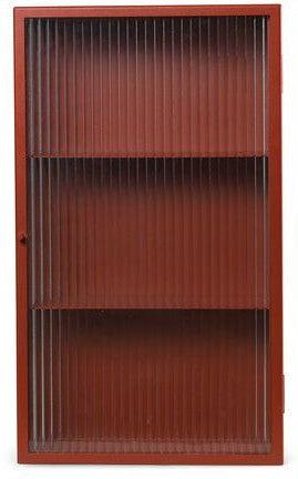 Ferm Living Haze Wall Cabinet, Verre Anche, rouge à l'oxyde