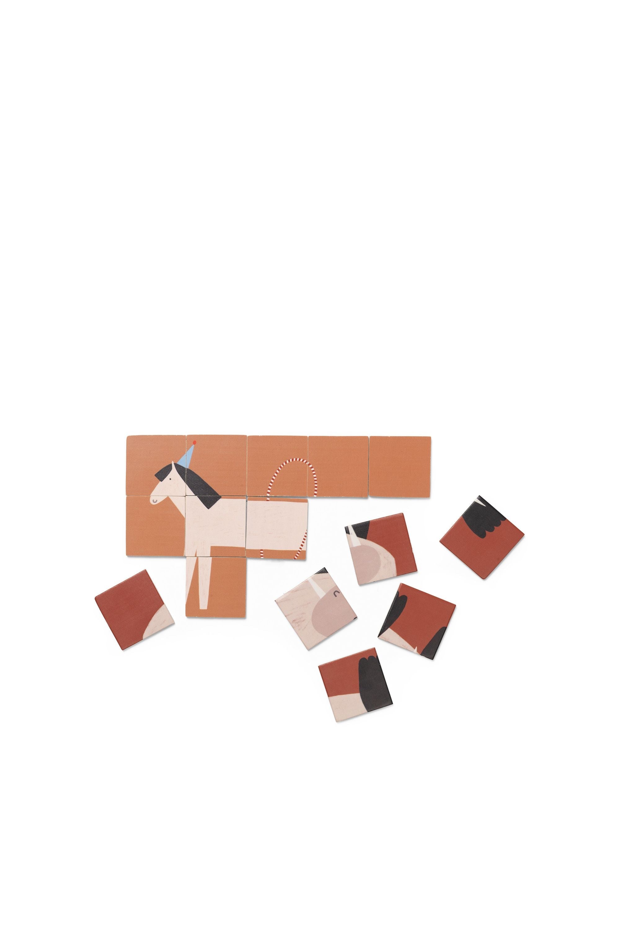 Ferm Living Puzzle de dos lados: morsa/caballo, multi