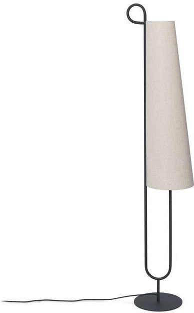 Ferm Living Ancora Floor Lamp, Black/Natural