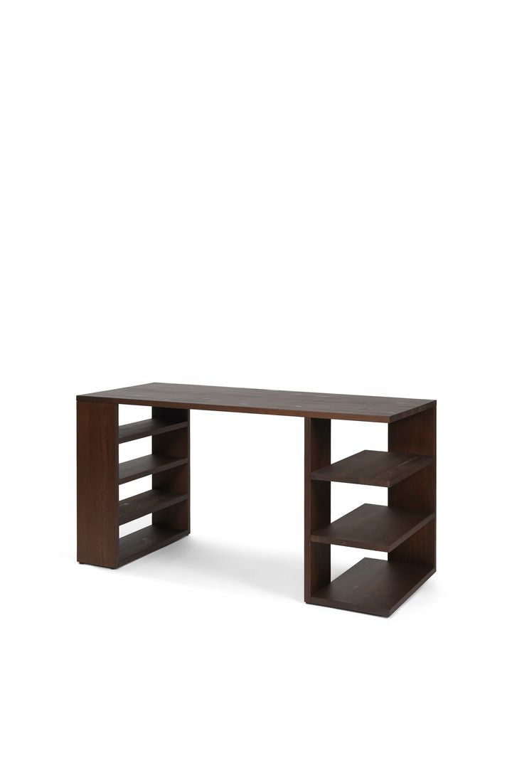 Ferm Living Edre Desk, Dark Stenced Pine