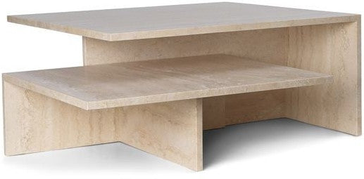 Ferm Living Distribe Grande Duo Tables, Travertine