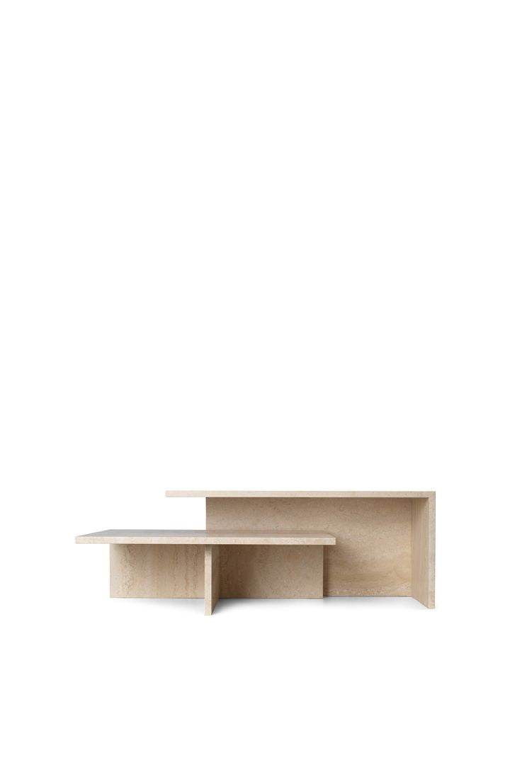 Ferm Living Distinkt Grande Duo Tables, Travertine