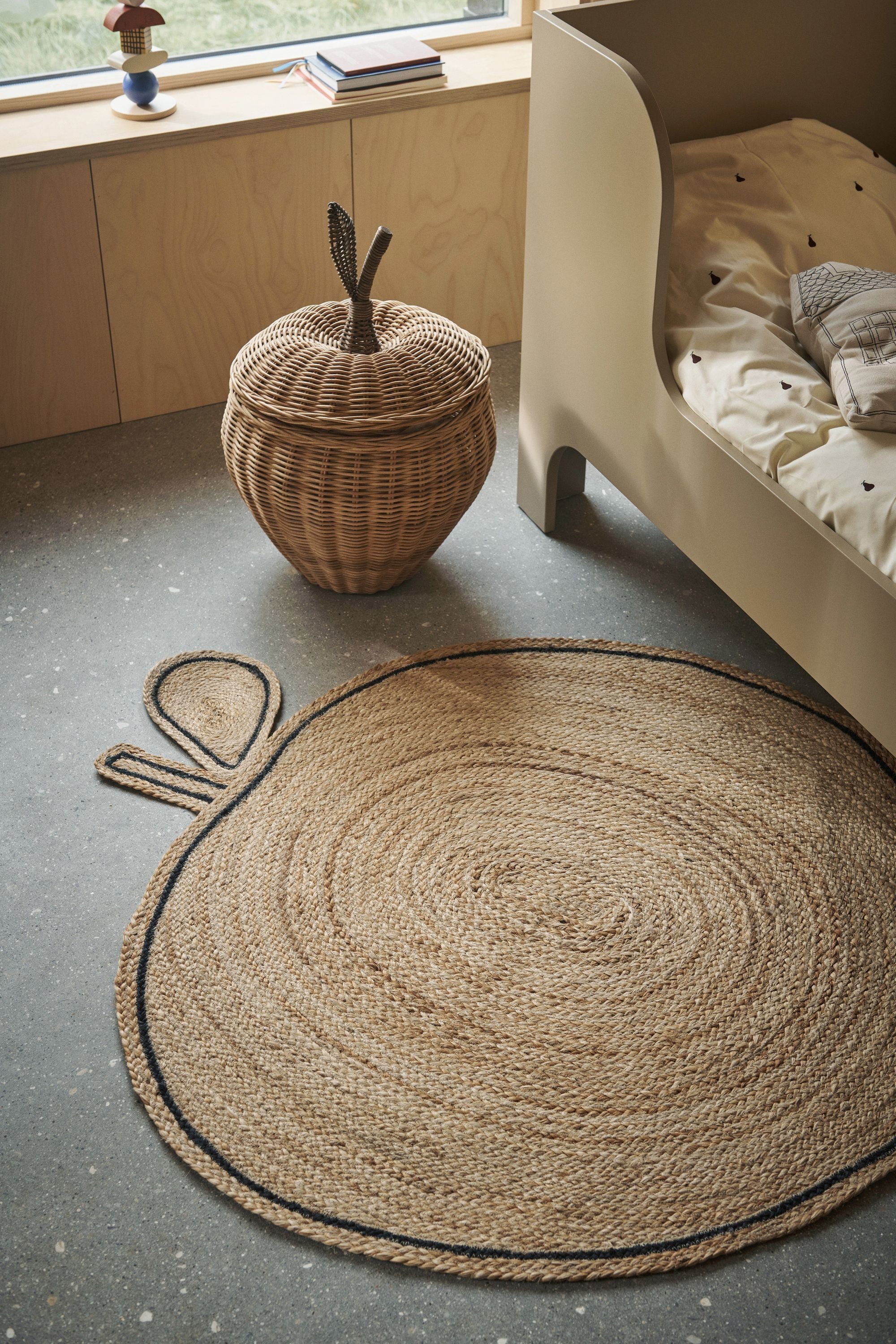 Ferm Living Apfel geflochtener Jute Teppich, natürlich