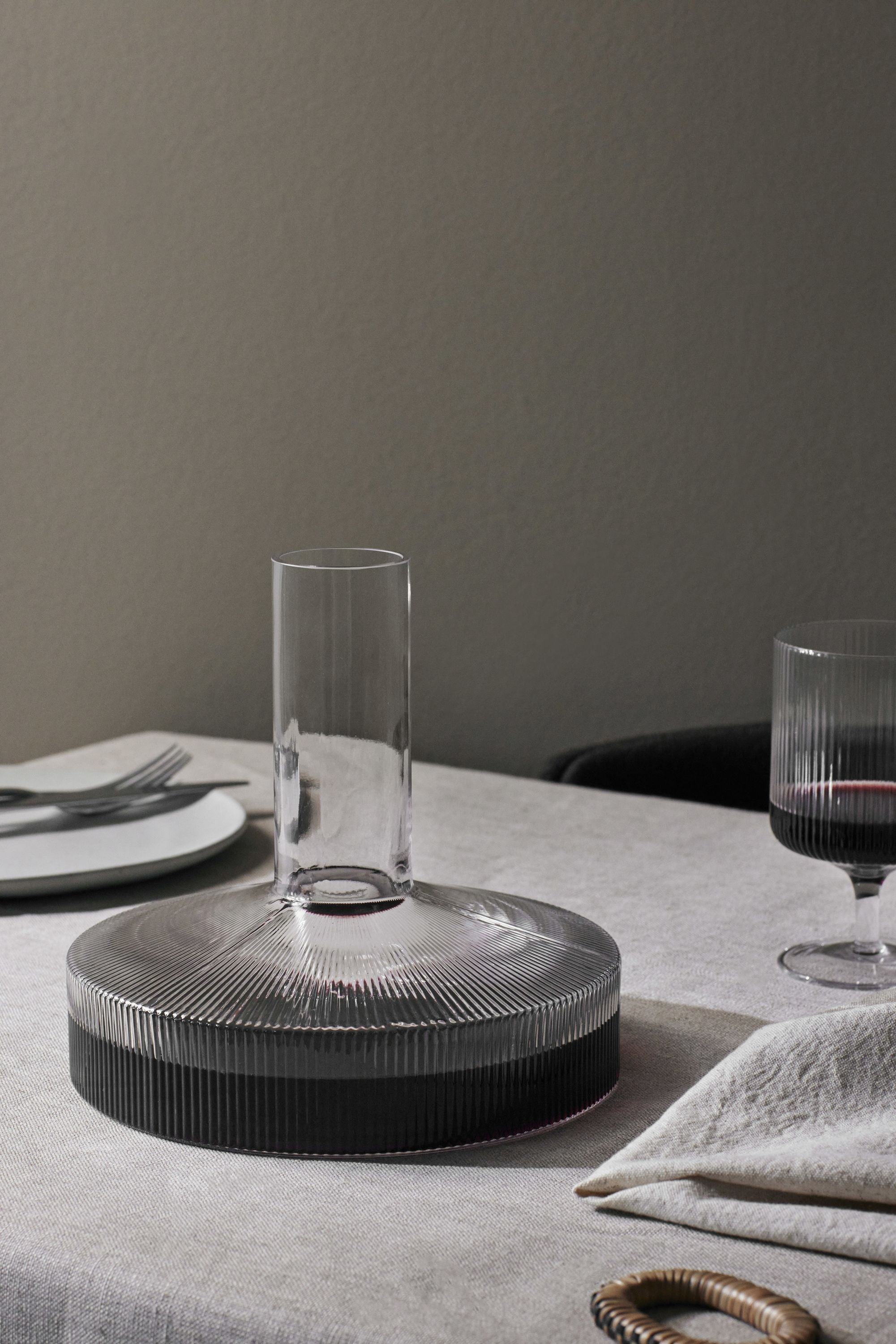 Ferm Living Ripple Wine Carafe, clair