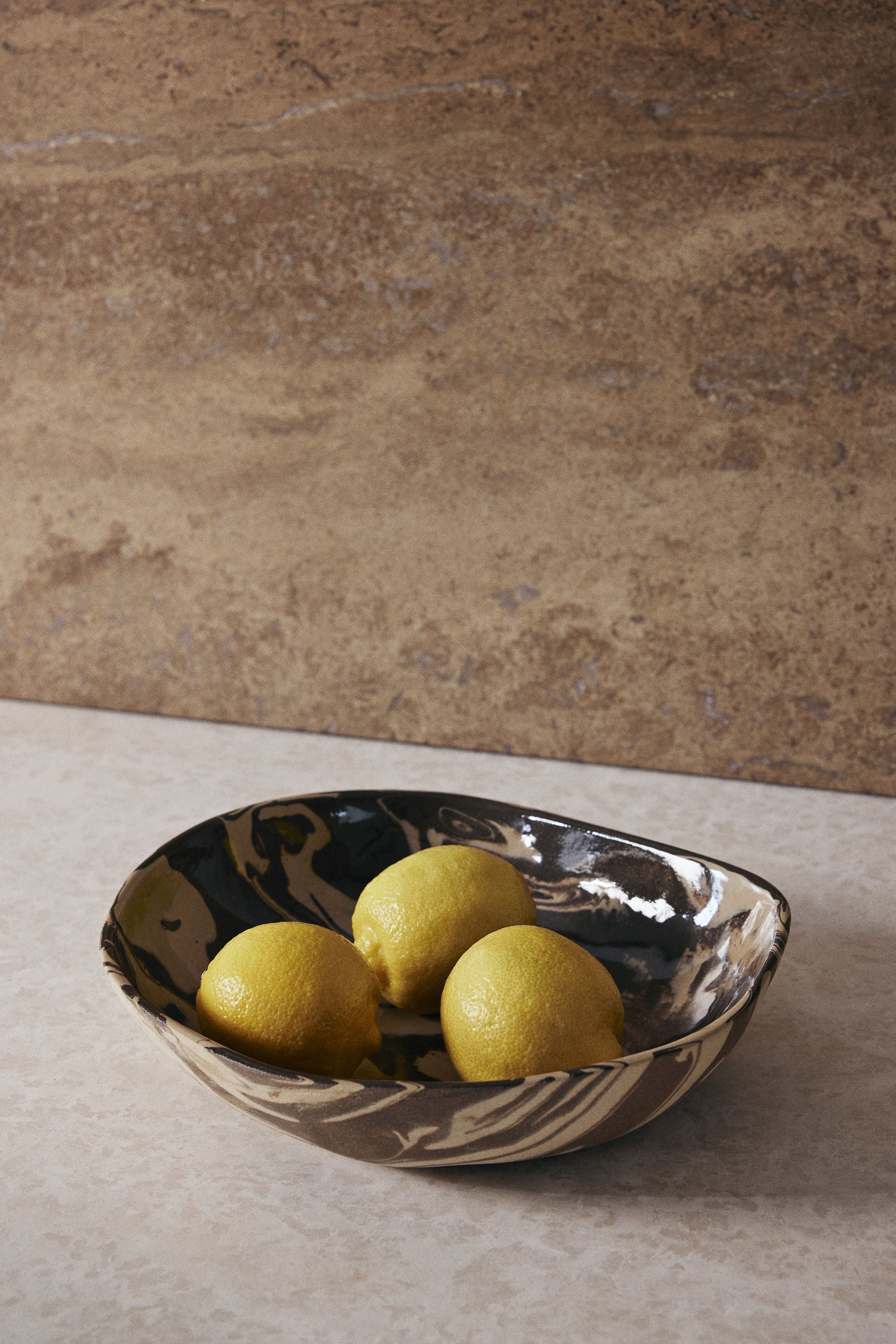 Ferm Living Ryu Platter 37 cm, sand/brun