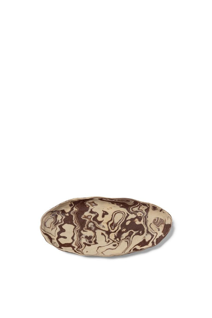 Ferm Living Ryu Platter 37 Cm, Sand/Brown