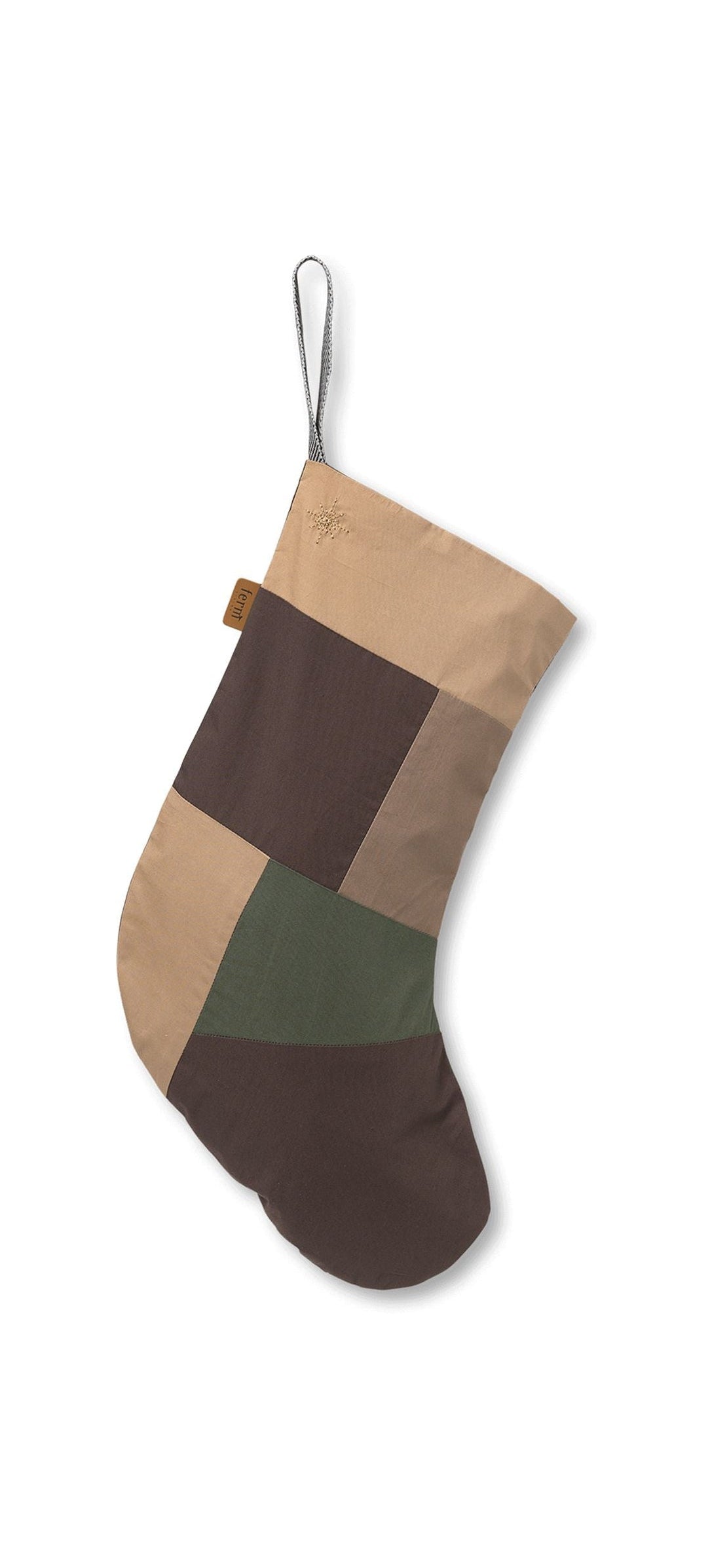 Ferm Living Christmas Strumpf, Patchwork