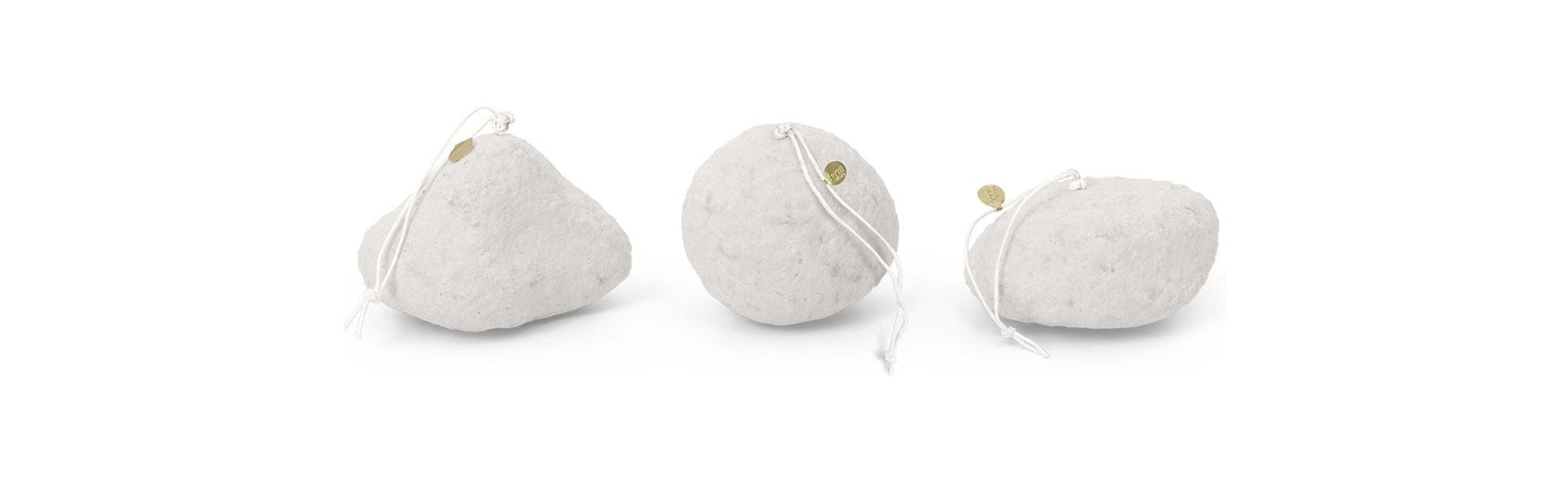 Ferm Living Snowball Weihnachten Ornamente Set von 3 Weiß