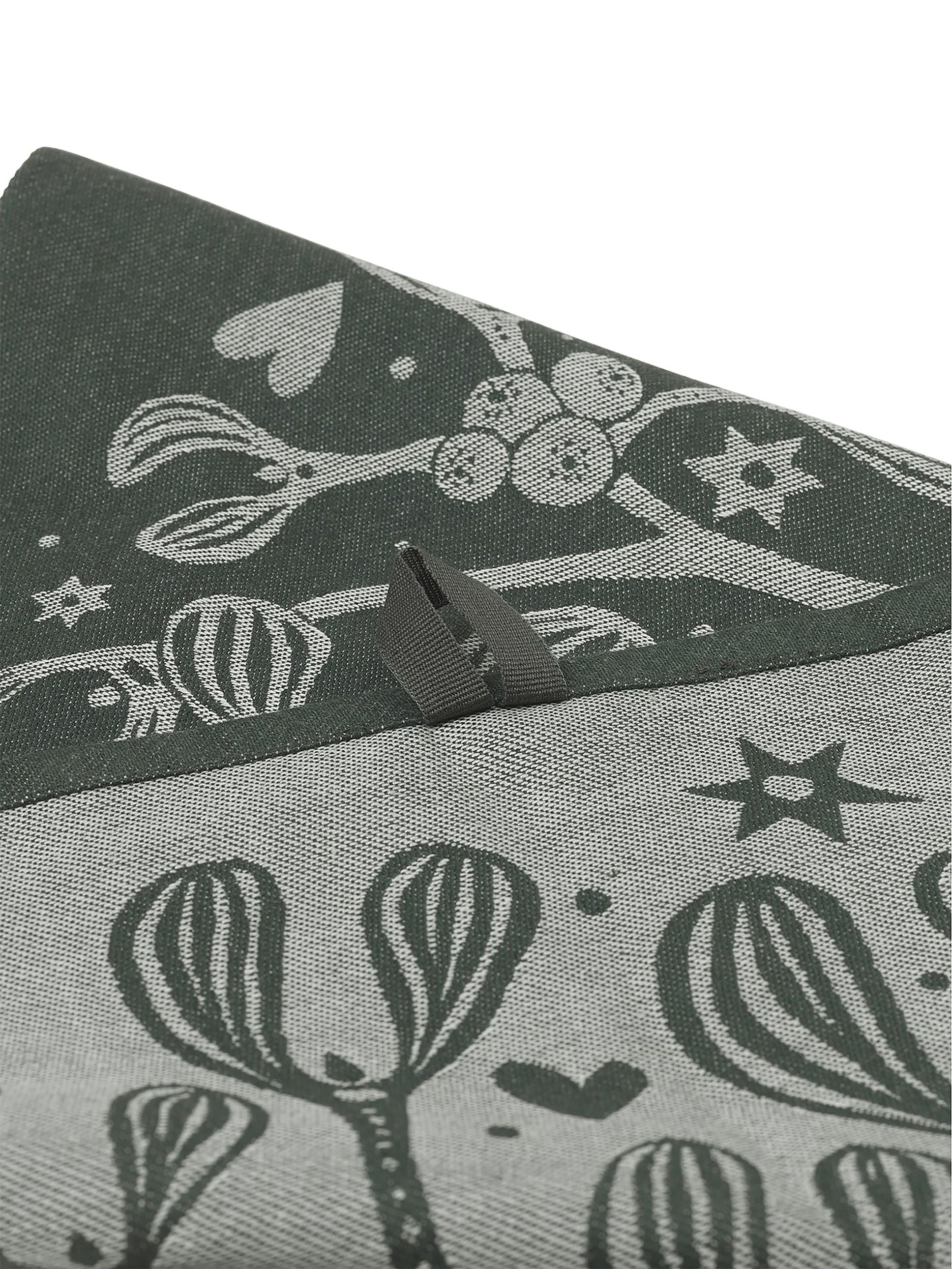 Ferm Living Mistletoe Tea Towel, Dark Green