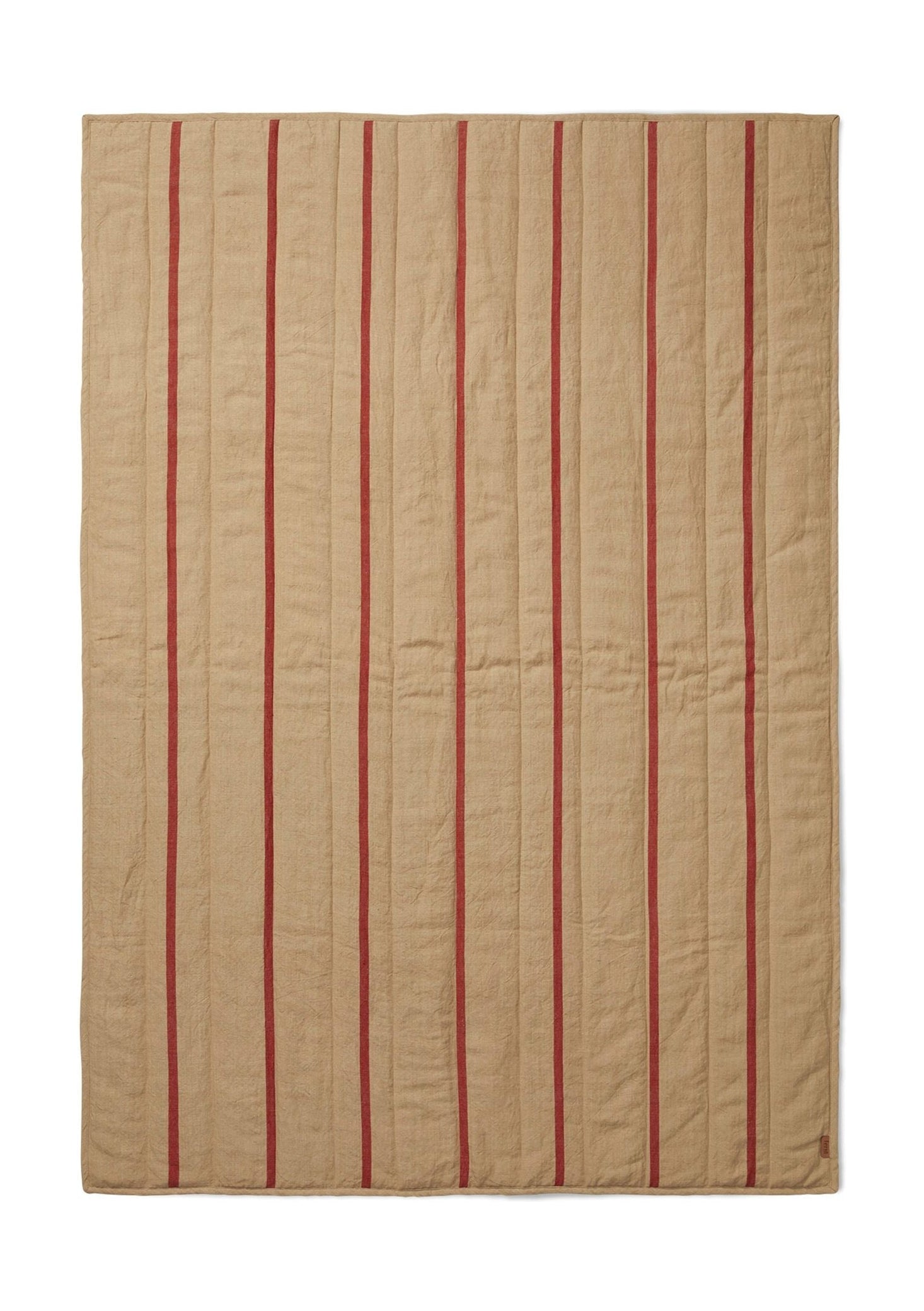 Couverture matelassée Grand Living Ferm, chameau / rouge