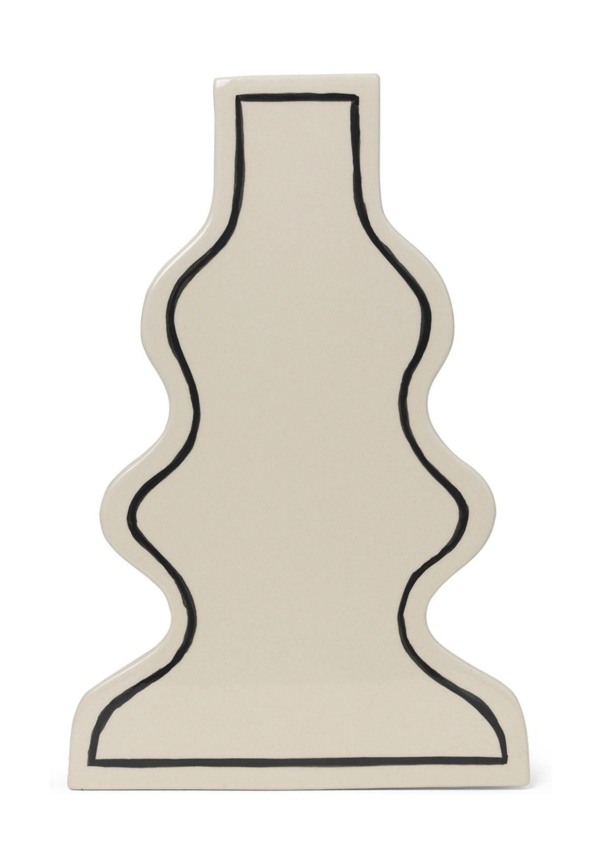 Vaso de pasta viva de Ferm, curvilínea, fora de branco