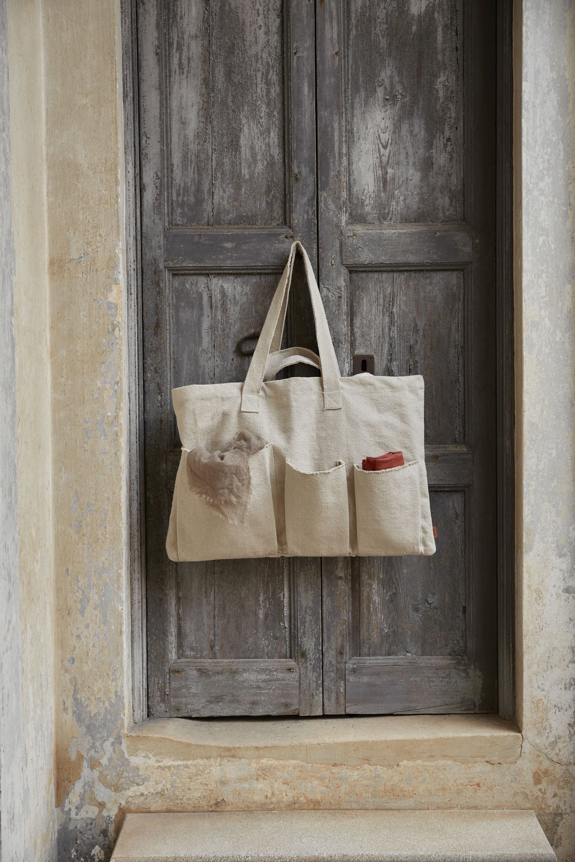 Bolsa de fin de semana de bolsillo de Ferm Living, White