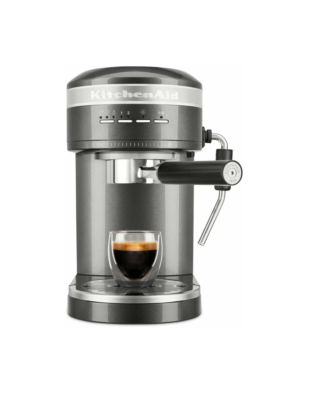 Kitchen Aid 5 KES6503 Máquina de café espresso semi automático artesanal, Medallion Silver