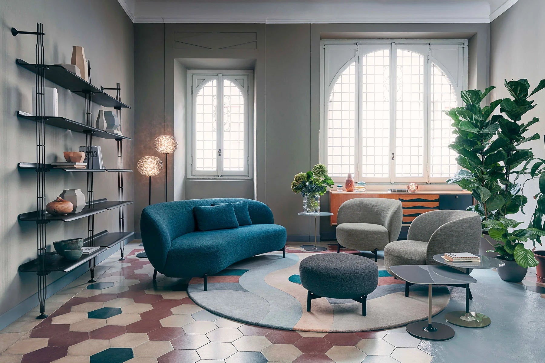 Sofa Kartell Lunam Orsetto, bleu