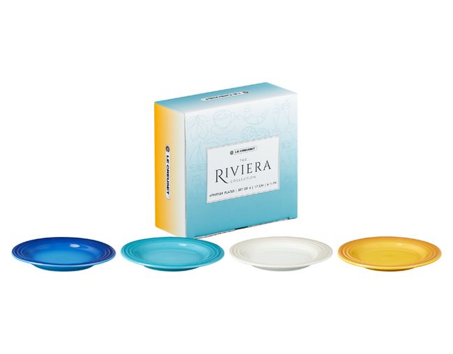 Le Creuset Riviera -Sammlung mit 4 Tellern