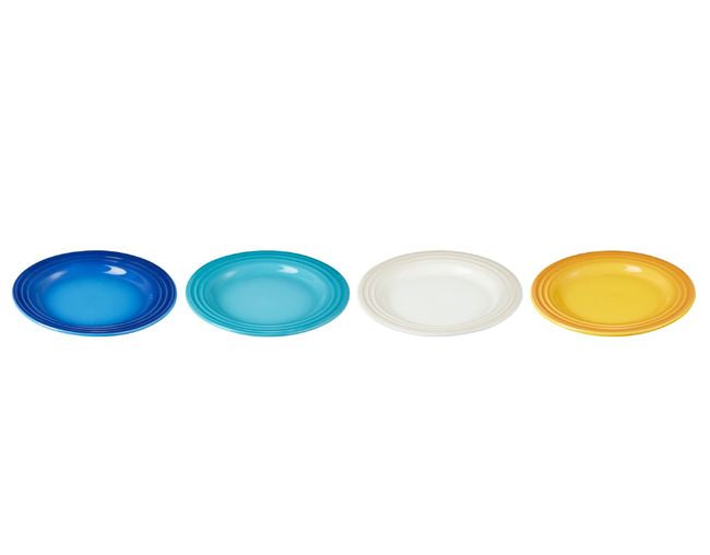 Le Creuset Rivieira Collection Set With 4 Plates