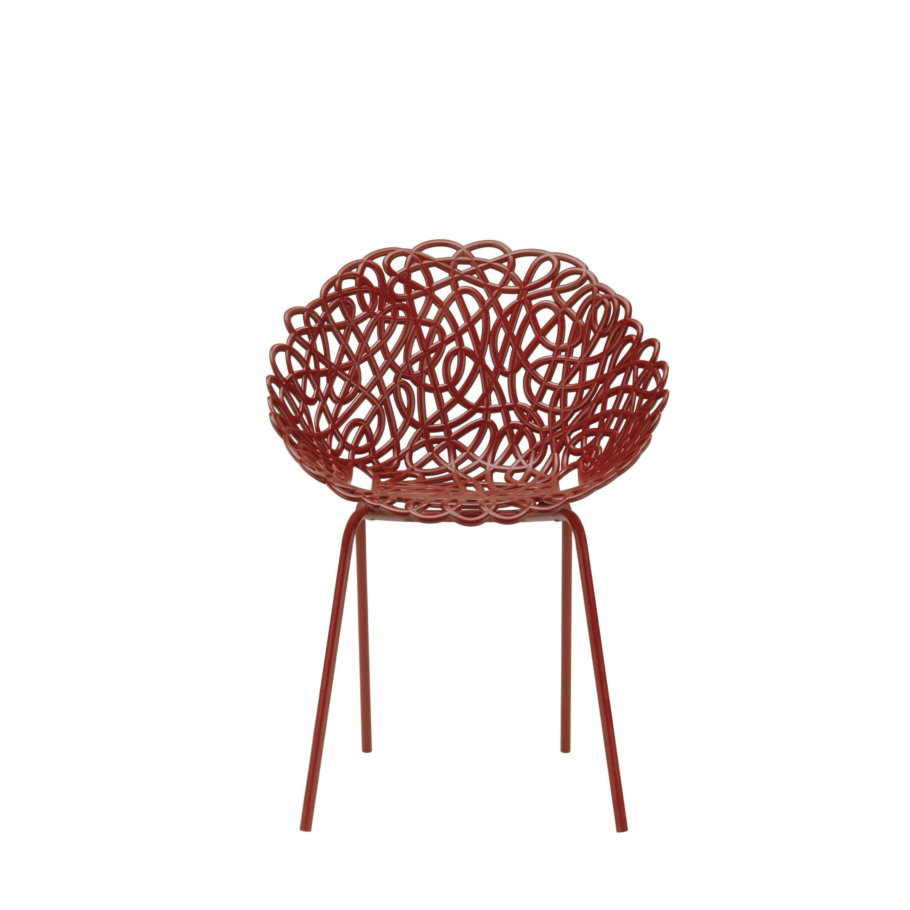 Qeeboo Bacana silla al aire libre de 2 pcs, rojo oscuro