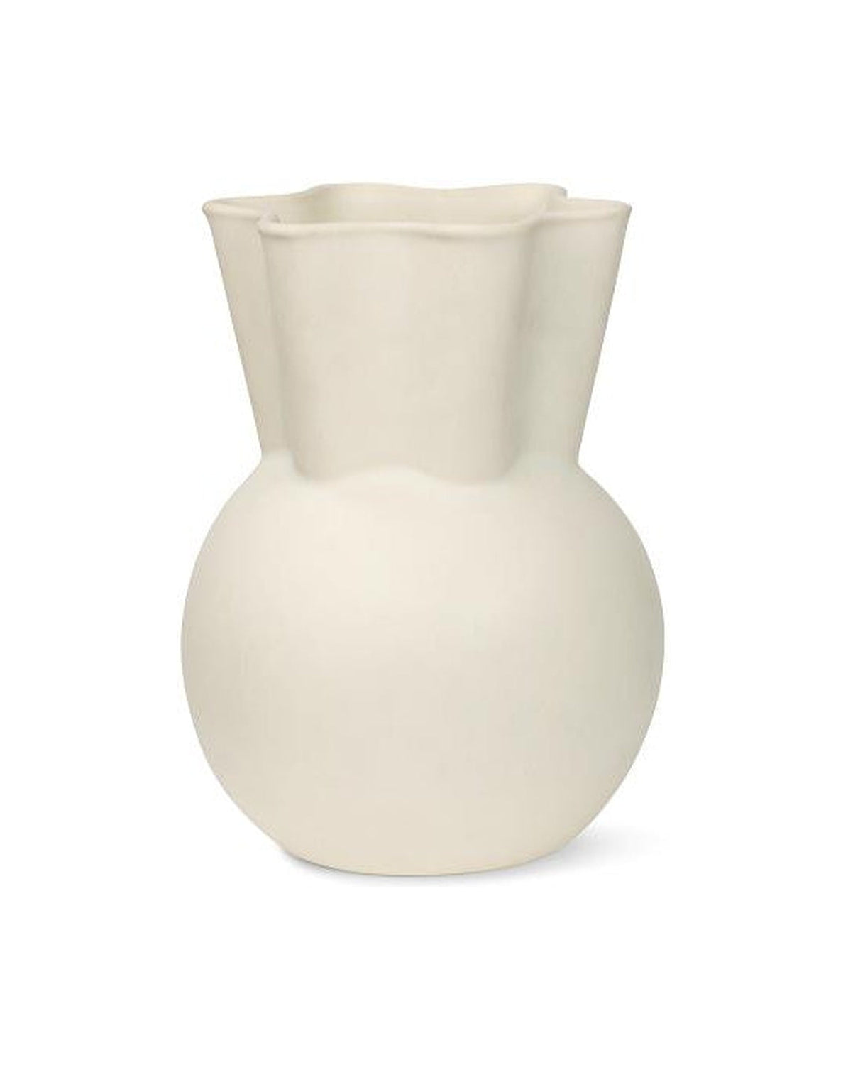 Federkopenhagen -Vase mit gekrümmtem Oberteil, 20 cm